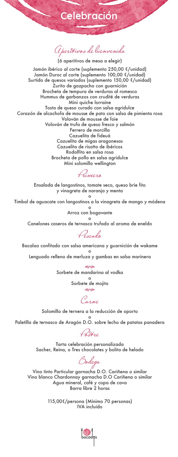 Celebración en Restaurante Bocados